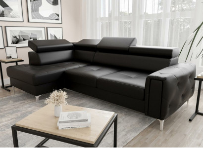 Ledersofa L-Form Couch Wohnzimmer Ecke Design Wohnlandschaft Couchen Sofas Neu